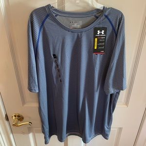 Under Armour Loose Fit HeatGear Striped Tee XL NWT